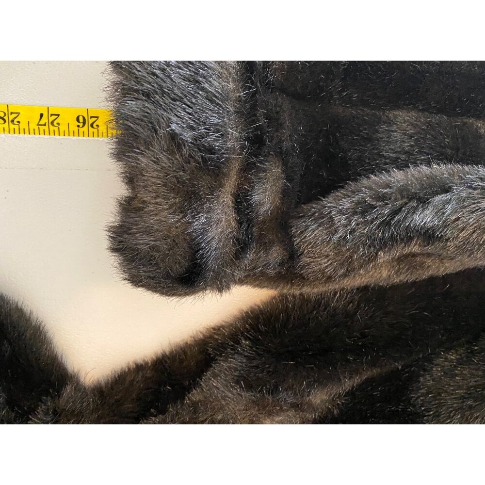 Vintage Gallery Dark Brown Faux Fur Long Coat Made In U.S.A. Small - Picture 12 of 12